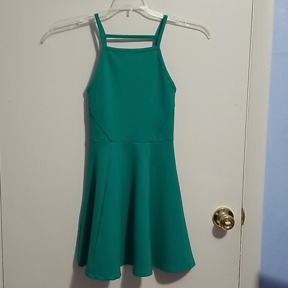 Divided Green 2 Juniors Sleeveless Dress